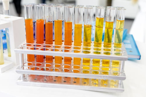 Preview: colorful test tubes in a chemical laboratory