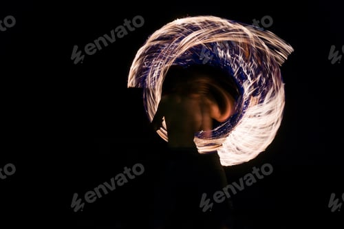 Preview: Man Fire Show on the beach