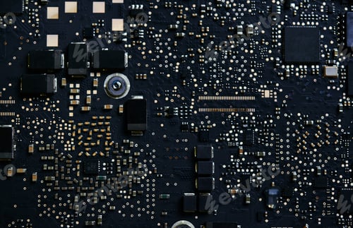 Preview: Close-up view of the electronic circuit