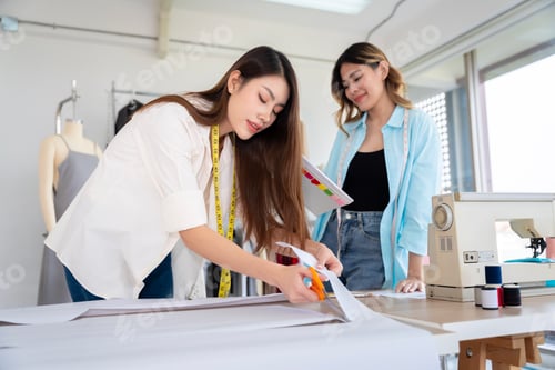 Preview: Two Asian women working together Small business