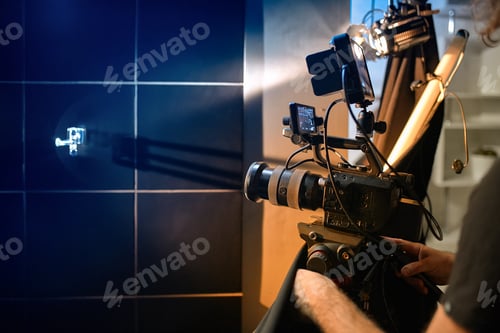 Preview: Behind the scenes of filming movies and video products, setting up equipment for shooting video and