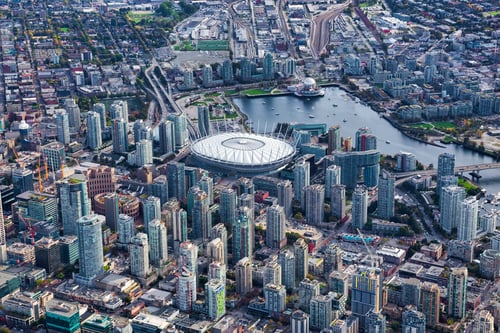 Preview: Downtown Vancouver, British Columbia, Canada. Aerial View