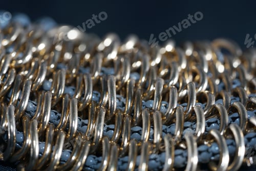 Preview: Closeup of luxurious shiny golden necklaces