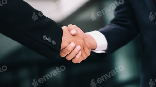 Preview: Close-up of business people shaking hands.
