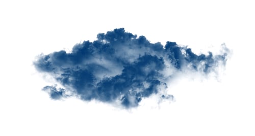 Preview: blue cloud on white background