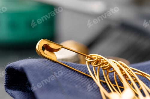 Preview: Close up of sewing accessories on table