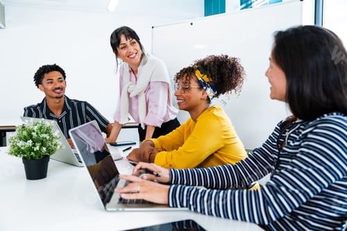 Preview: Startup business team meeting and working in modern office