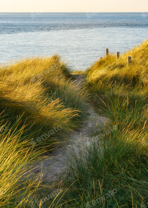 Preview: Beach scene. The North Sea at Kampen on the island Sylt, Germany