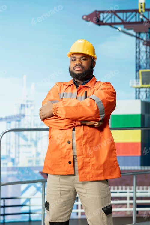 Preview: Portrait of offshore platform expert tasked with monitoring environmental impact