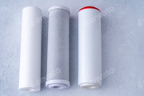 Preview: Water filters. Carbon and mechanical filter for home.
