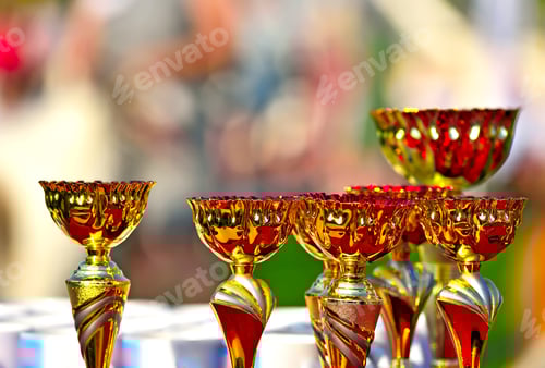 Preview: Golden trophy goblets