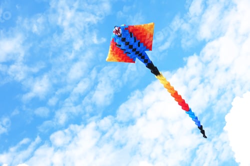 Preview: Beautiful kite drifting in blue sky