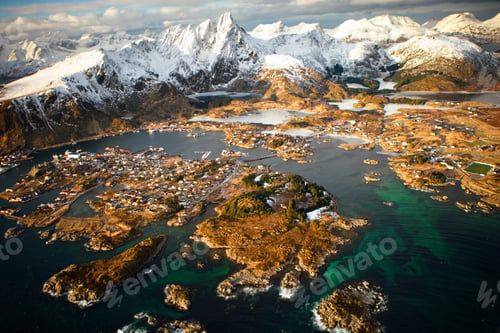 Preview: Beautiful aerial view of Lofotens, Norway