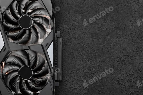 Preview: Computer graphic card, video card with two fans