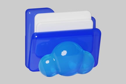 Preview: Cloud File Directory, Blue & White