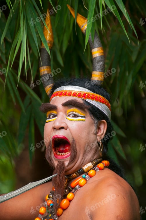 Preview: Portrait of Impressionist or Behrupiya, Traditional performing artist of India.