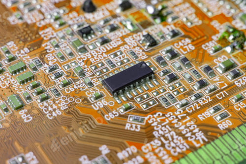 Preview: the semiconductors and transtistors used in the circuit board, computer industry concept