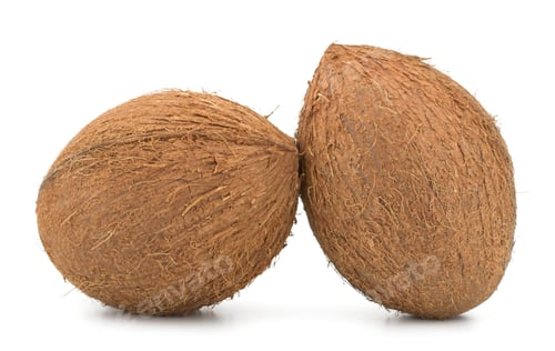 Preview: Coconuts isolated on white background