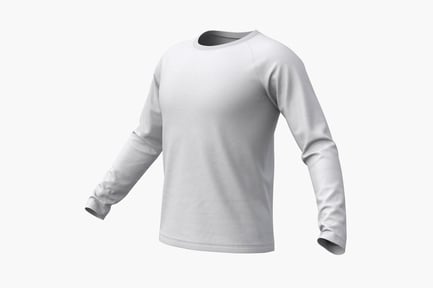 Preview: White Long Sleeve Raglan T-Shirt