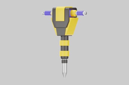 Preview: Construction jackhammer tool with detail