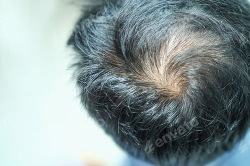 Preview: Bold in the middle head and begin no lose hair.