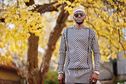 Preview: Portrait of stylish black african american man