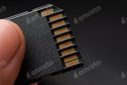 Preview: Close-up view of memory cards