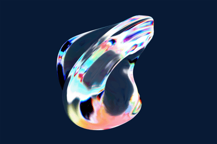 Preview: Iridescent Loop Abstract Shape