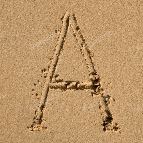 Preview: English sandy alphabet