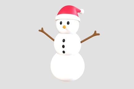 Preview: 3D Snowman Accessories