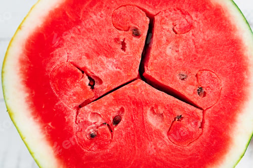 Preview: sweet fresh watermelon on white wooden background