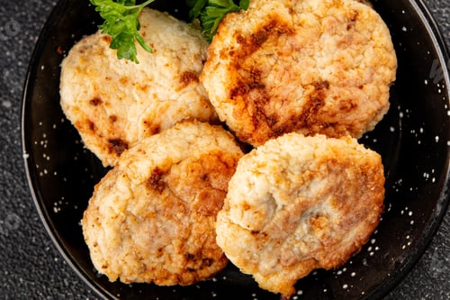 Preview: Meat cutlets pork, beef, chicken, lamb fried meat dish fresh delicious gourmet food background