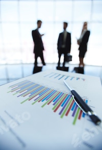 Preview: Business Analytics on Display in Modern Office