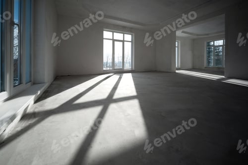 Preview: Interior Of Big Light Empty Hall In House