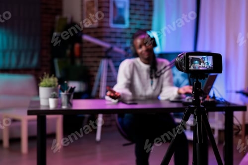 Preview: Online influencer creating fun podcast content with videoblog