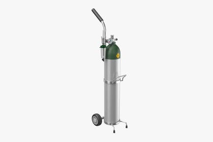 Preview: Portable Oxygen Tank on Wheeled Cart