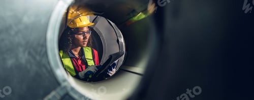 Preview: Foreman or worker work at factory site check up machine or products in site.
