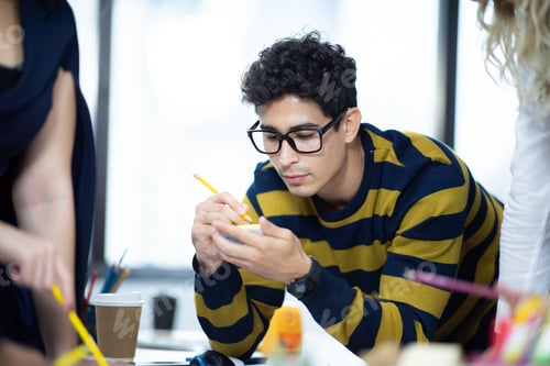 Preview: Business people are thinking about business plans for business success