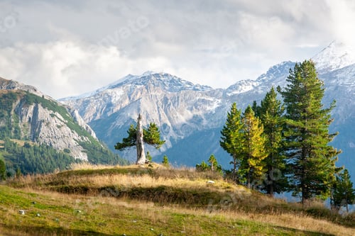 Preview: Landscape with peaceful mountains at Obertauern, Austria
