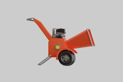 Preview: Orange portable wood chipper transport