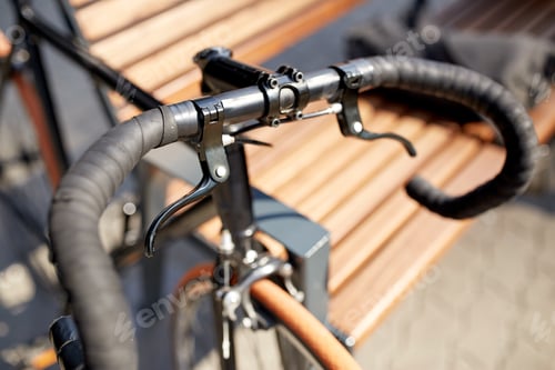 Preview: close up of fixed gear bicycle on street