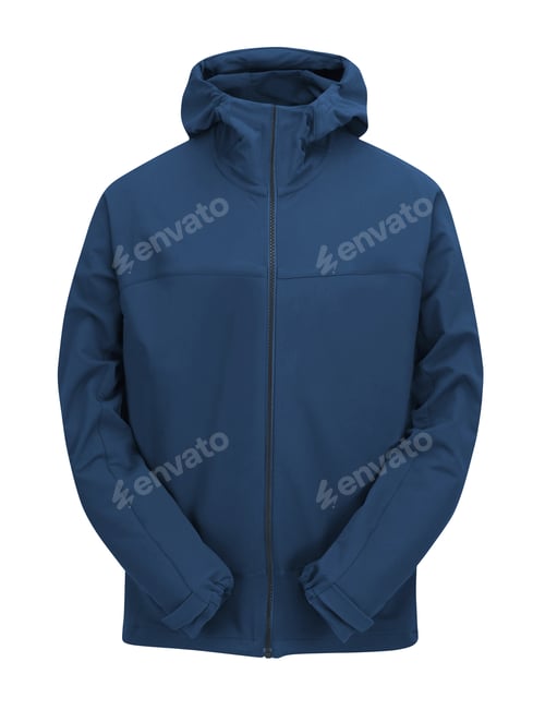 Preview: blue jacket isolated on white