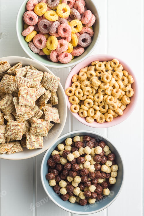 Preview: Various breakfast cereals.