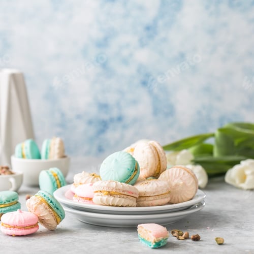 Preview: Dessert for served with afternoon tea or coffee break. Beautiful meal background