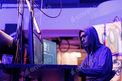 Preview: Asian hacker cracking web password