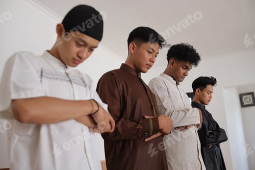 Preview: Devoted Muslim People Praying Salah Together