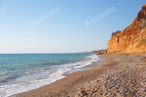 Preview: beautiful view of the sea and the sky at sunset