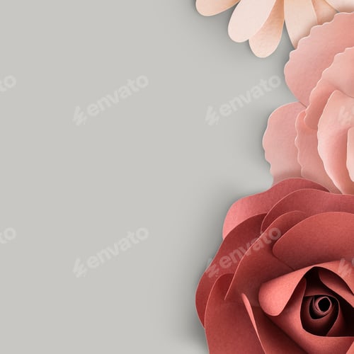 Preview: Flowers on gray template