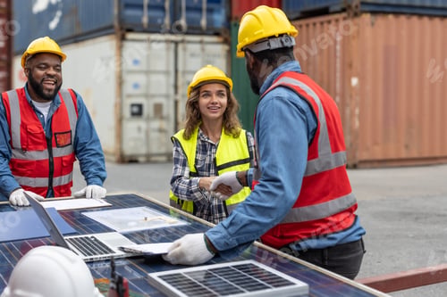 Preview: Container controllers cooperate for eco-logistics, reducing fuel consumption via smart transport.