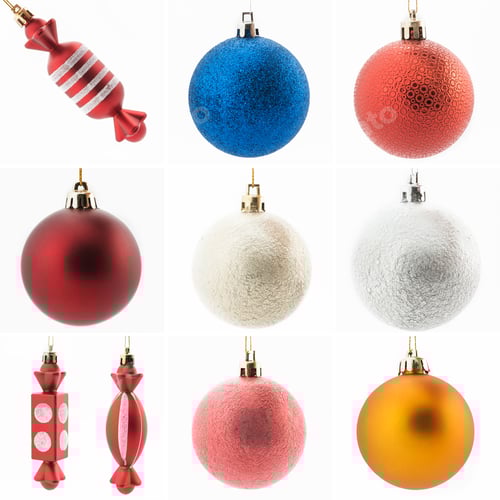 Preview: Christmas decorations isolated